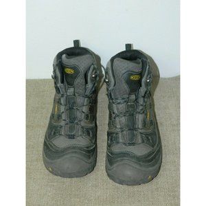 Keen Boots Men's Gray Black Waterproof Logan Midi Work Hiking 1014004 Size 10.5
